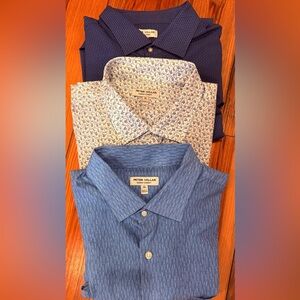 Peter Millar Summer Comfort short sleeve. Three Shirts